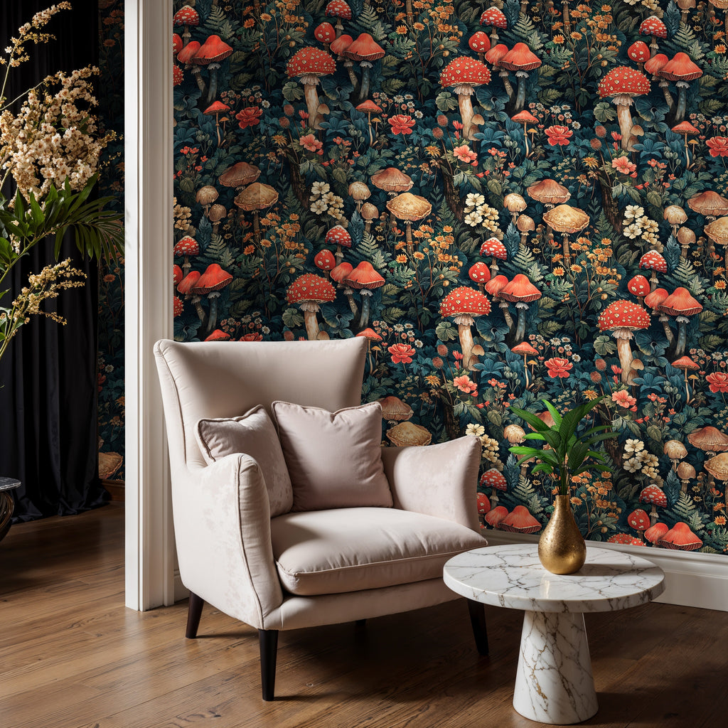 Whimsical Mushroom Wallpaper