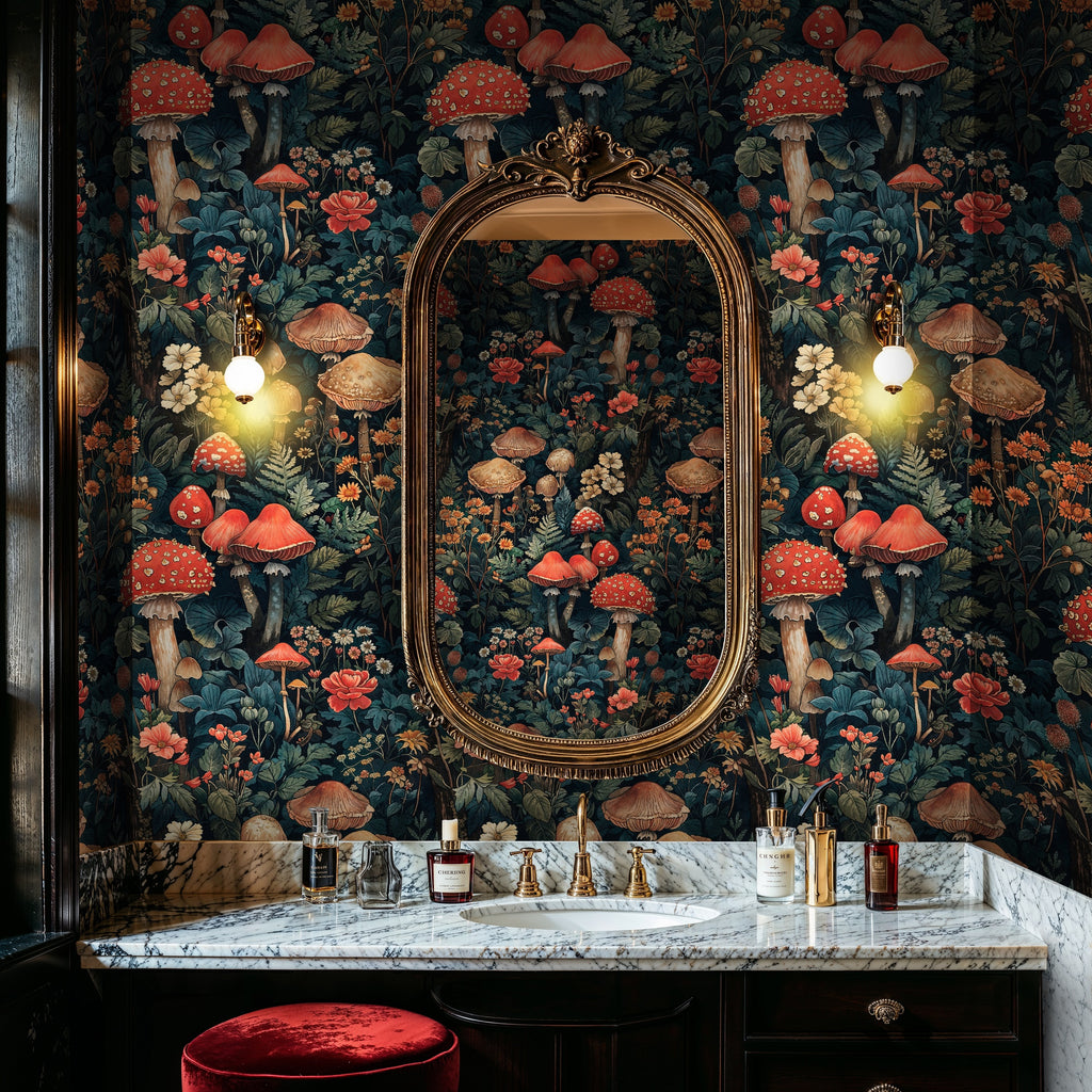 Whimsical Mushroom Wallpaper