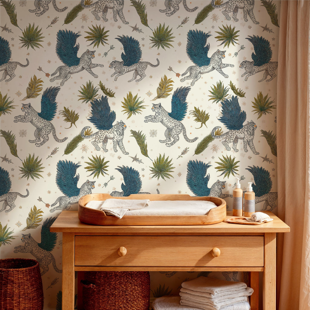 Flying Leopards Wallpaper Mural