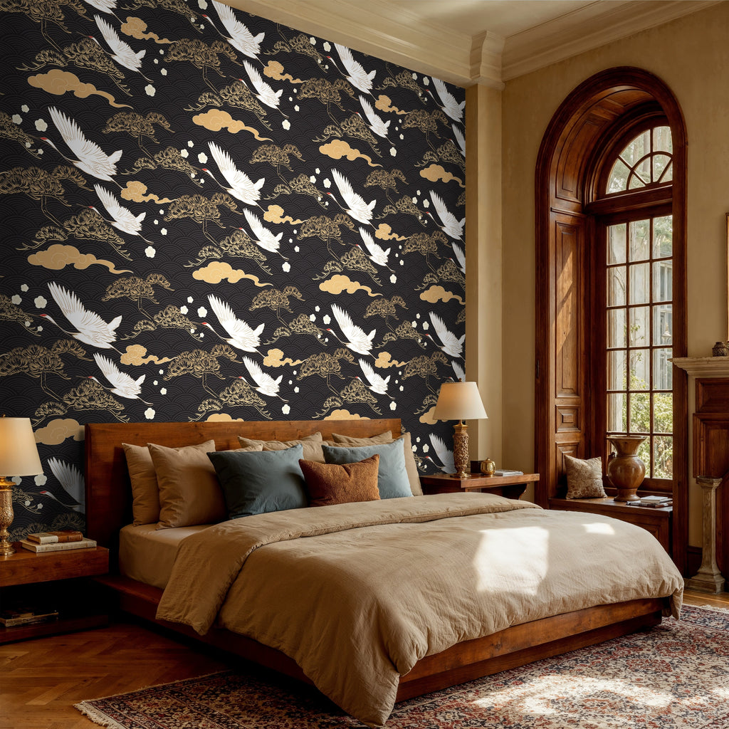 Japanese Crane Wallpaper Mural